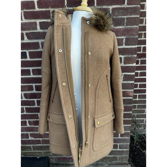J. Crew Chateau Parka in Italian Stadium-Cloth Tan 2 - Picture 7 of 10